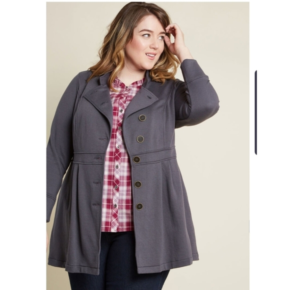 Modcloth Jackets & Blazers - Modcloth's Options and Consequences Grey Jacket